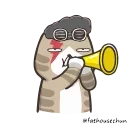 🐱 emoji 白爛貓X☆隱藏版☆ @fathousechun Telegram sticker 23 of 24