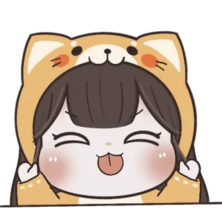 😝 emoji @waesticker Baby Chubby Girl x Meow Telegram sticker 1 of 41