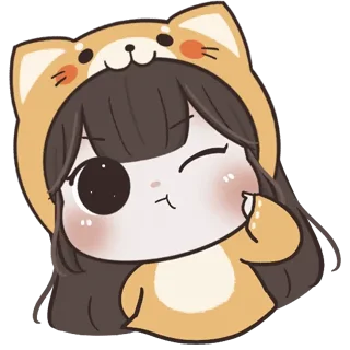 😉 emoji @waesticker Baby Chubby Girl x Meow Telegram sticker 9 of 41