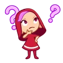 🤔 emoji @Opstickerpacks ✨Red riding Hood 💥❤️ Telegram sticker 18 of 20