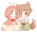 ☺️ emoji The Little Red Riding Hood and wolf @bistic Telegram sticker 12 of 40