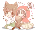 😊 emoji The Little Red Riding Hood and wolf @bistic Telegram sticker 23 of 40