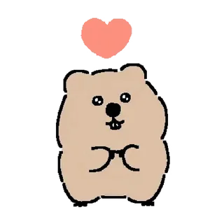 🦫 emoji 웜뱃인데요 @moe_sticker_bot Telegram sticker 17 of 24