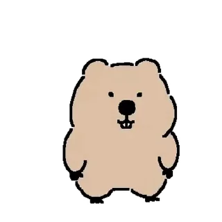 🦫 emoji 웜뱃인데요 @moe_sticker_bot Telegram sticker 23 of 24