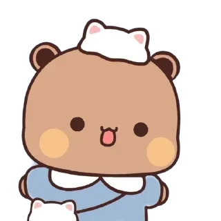 Sticker from brown cutie