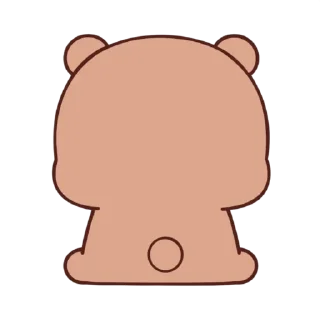Sticker from brown cutie