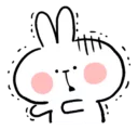 😰 emoji Spoiled Rabbit and Smile Person Telegram sticker 23 of 40