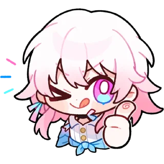 😋 emoji 星穹鐵道·三月七 @pokenlee666 Telegram sticker 6 of 16