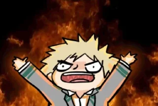 🔥 emoji Bakugo @uchiha_lord Telegram sticker 12 of 38