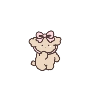Sticker from 미니뽀짝 아기푸들 2 By @KakaoEmoticon