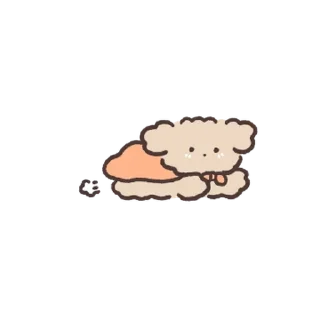 Sticker from 미니뽀짝 아기푸들 2 By @KakaoEmoticon
