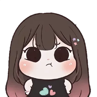 😕 emoji @adi_xd ≈ Cute Girl - Collection 14 ---------------------------- Telegram sticker 23 of 40