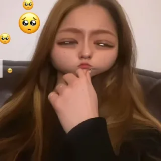 🥺 emoji ★.  𝐇eejin 𝐌engsedih - @RosieeBoww Telegram sticker 6 of 9