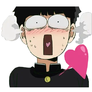 🥰 emoji Mob phycho @mangaenglish Telegram sticker 15 of 30