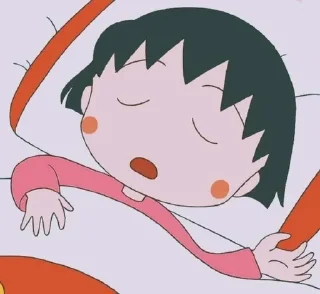 Sticker from Chibi Maruko Chan || @StickerAnimePack
