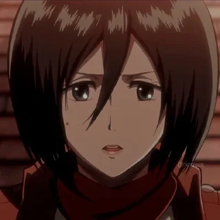 🔳 emoji Mikasa @xvieravelyn @Hinatastick Telegram sticker 19 of 47