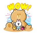 😮 emoji LINE Characters: Cute and Soft Summer Telegram sticker 22 of 25