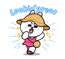 😁 emoji LINE Characters: Cute and Soft Summer Telegram sticker 18 of 25