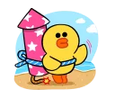 🚀 emoji LINE Characters: Cute and Soft Summer Telegram sticker 24 of 25