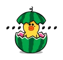 😐 emoji LINE Characters: Cute and Soft Summer Telegram sticker 8 of 25