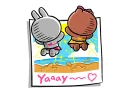 😄 emoji LINE Characters: Cute and Soft Summer Telegram sticker 7 of 25
