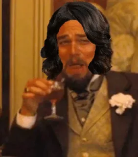 😂 emoji @DoC0cRaGn0r's_leoNardo_laugh_in_Django_Unchained_movie_kang_pAc Telegram sticker 3 of 120