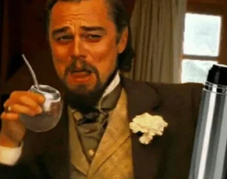 😂 emoji @DoC0cRaGn0r's_leoNardo_laugh_in_Django_Unchained_movie_kang_pAc Telegram sticker 18 of 120