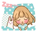 😴 emoji twin blonde Telegram sticker 23 of 100
