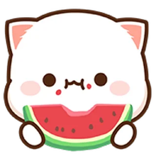 ⭐ emoji 蜜桃貓動態表情貼 @moe_sticker_bot Telegram sticker 7 of 40