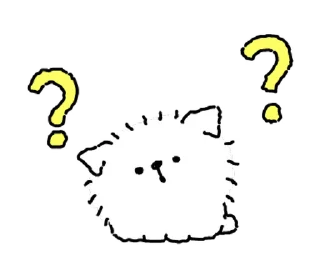 ❔ emoji Fur Ball @AnimeLibrary_Stickers Telegram sticker 20 of 25