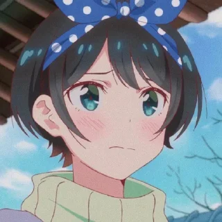 😟 emoji Ruka Sarashina - @Otakuzdream Telegram sticker 16 of 72
