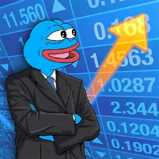 Sticker from BLUE PEPE 🔵 🐸 🔵 @BluePepe