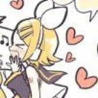 🍊 emoji ❃.✮:▹Rin Kagamine◃:✮.❃ @hhaikara Telegram sticker 19 of 70