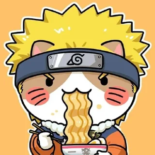 🍜 emoji Naruto chibi // @Animes_Sticker Telegram sticker 22 of 24