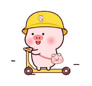 🛴 emoji ❲ ⎙ @crmll06 ❳ little piggy Telegram sticker 8 of 25