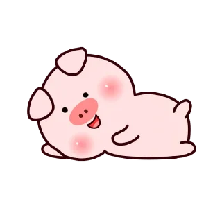 😆 emoji ❲ ⎙ @crmll06 ❳ little piggy Telegram sticker 20 of 25