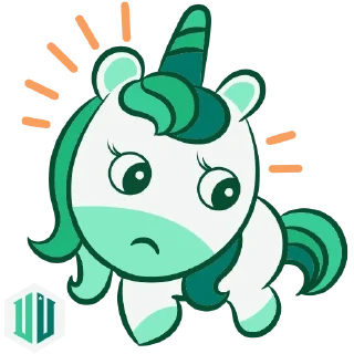😢 emoji Unicorn Telegram sticker 5 of 20