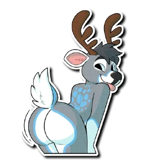 🍑 emoji Riley the Deer Telegram sticker 21 of 81