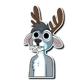 👁 emoji Riley the Deer Telegram sticker 15 of 81