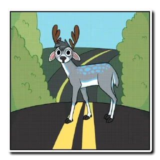 🛣 emoji Riley the Deer Telegram sticker 19 of 81