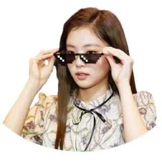 😎 emoji Jennie Kim @Stickersey Telegram sticker 15 of 25