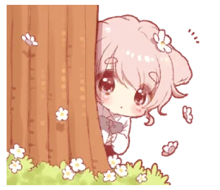 🌷 emoji Cute cat ear boy (spring) — @slyhterin Telegram sticker 15 of 25