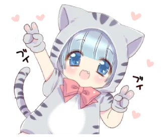 🐱 emoji Preety cat ear boy — @slyhterin Telegram sticker 15 of 41