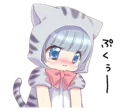 😢 emoji Pretty cat ear boy @reilostickers Telegram sticker 19 of 41