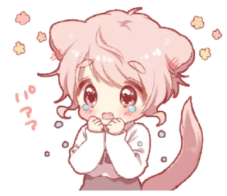 🌷 emoji Cute cat ear boy (spring) — @slyhterin Telegram sticker 11 of 25