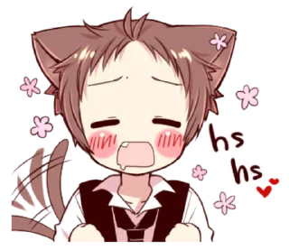 🥰 emoji naughty cat ear boy! @noustiker Telegram sticker 16 of 33