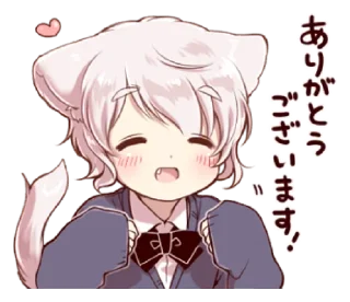 🍭 emoji Cute cat ear boy @bistic Telegram sticker 6 of 40
