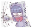😡 emoji Pretty cat ear boy @reilostickers Telegram sticker 23 of 41