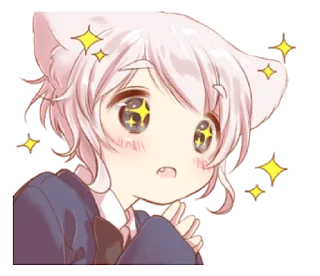 🍭 emoji Cute cat ear boy @bistic Telegram sticker 7 of 40