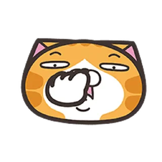 😒 emoji 白爛貓☆動態表情貼☆第6彈 Telegram sticker 1 of 41